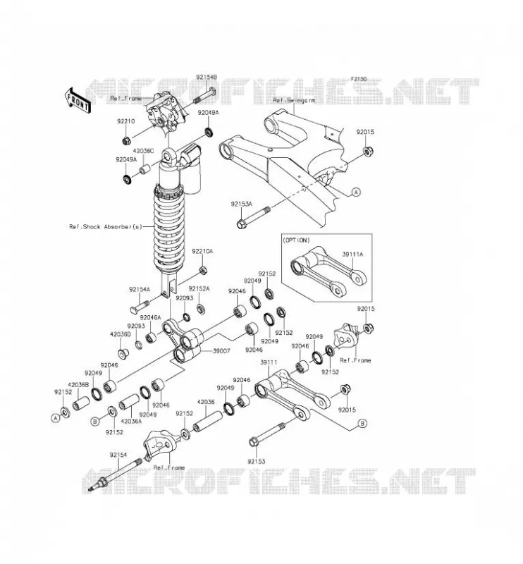 SUSPENSION Kawasaki TOUT-TERRAIN 450 2015 KX450F  KX450FFF