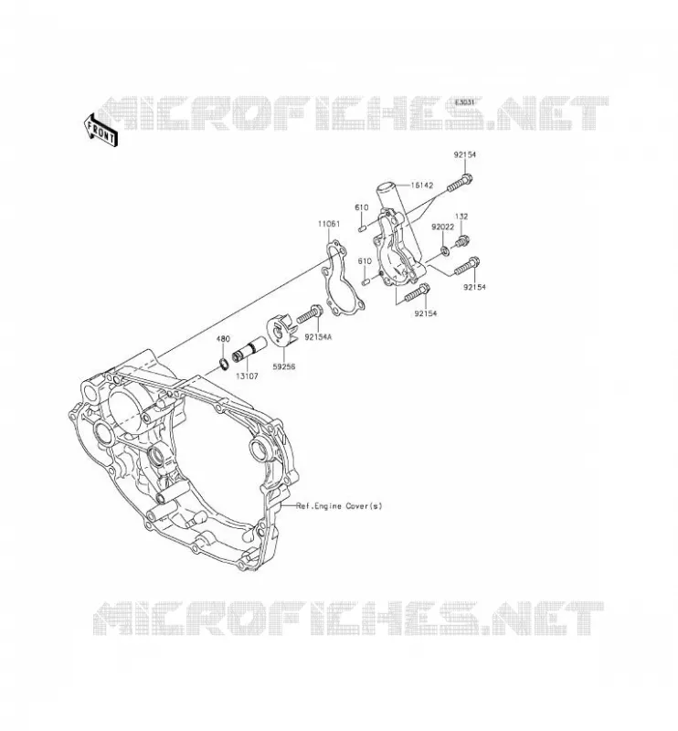WATER PUMP Kawasaki TOUT-TERRAIN 450 2015 KX450F  KX450FFF
