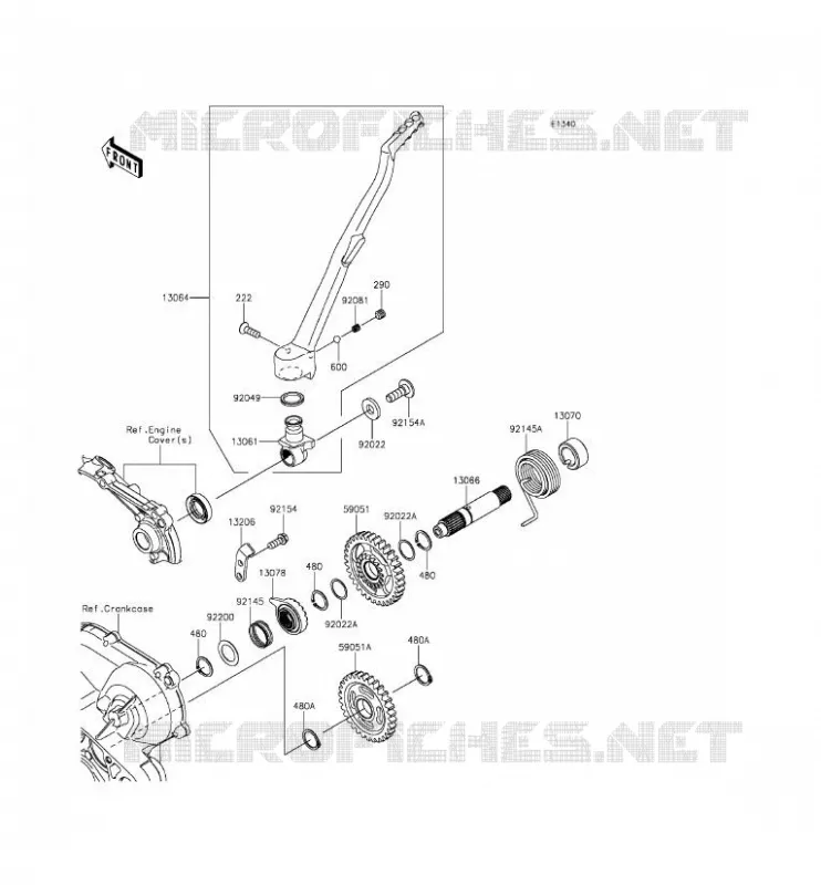 KICK STARTER Kawasaki TOUT-TERRAIN 450 2016 KX450F  KX450HGF