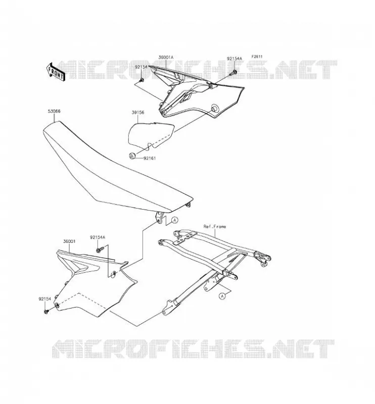 SIDE COWLING Kawasaki TOUT-TERRAIN 450 2016 KX450F  KX450HGF