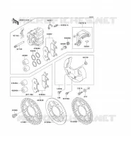 FRONT CALIPER voor Kawasaki KX500 1989