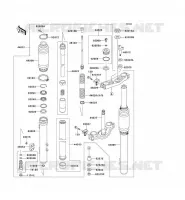 FRONT FORK voor Kawasaki KX500 1989