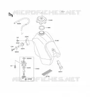 FUEL TANK voor Kawasaki KX500 1989