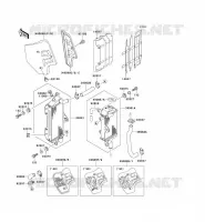 RADIATOR voor Kawasaki KX500 1989