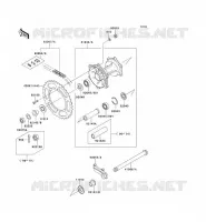 REAR HUB voor Kawasaki KX500 1989