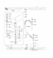 REAR MASTER CYLINDER voor Kawasaki KX500 1989
