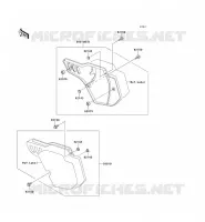 SIDE COWLING voor Kawasaki KX500 1989