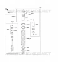 SUSPENSION   SHOCK ABSORBER voor Kawasaki KX500 1989