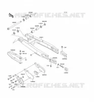 SWINGARM voor Kawasaki KX500 1989