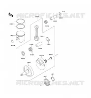 CRANKSHAFT   PISTON voor Kawasaki KX500 1998