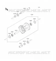 FRONT HUB voor Kawasaki KX500 1998