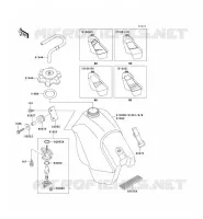 FUEL TANK voor Kawasaki KX500 1998