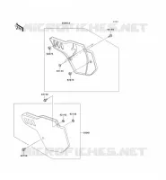 SIDE COWLING voor Kawasaki KX500 1998