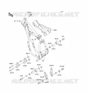 FRAME PARTS (COUVERTURE) voor Kawasaki KX500 2002