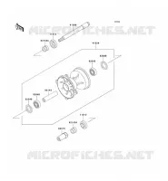 FRONT HUB voor Kawasaki KX500 2002