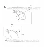 SIDE COWLING voor Kawasaki KX500 2002