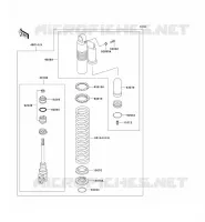 SUSPENSION   SHOCK ABSORBER voor Kawasaki KX500 2002