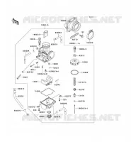 CARBURETOR voor Kawasaki KX500 1990