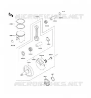 CRANKSHAFT   PISTON voor Kawasaki KX500 1990
