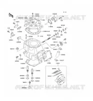 CYLINDER HEAD   CYLINDER voor Kawasaki KX500 1990