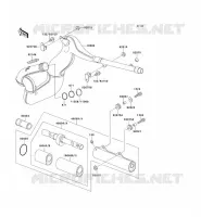 EXHAUST voor Kawasaki KX500 1990