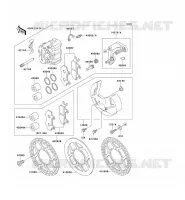 FRONT CALIPER voor Kawasaki KX500 1990