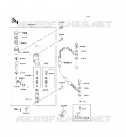 REAR MASTER CYLINDER voor Kawasaki KX500 1990