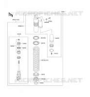 SUSPENSION   SHOCK ABSORBER voor Kawasaki KX500 1990