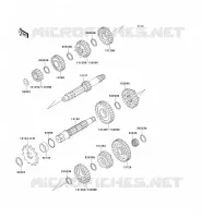 TRANSMISSION voor Kawasaki KX500 1990
