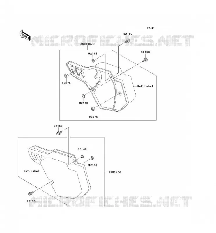 SIDE COWLING Kawasaki TOUT-TERRAIN 500 1990 KX500  KX500-E2