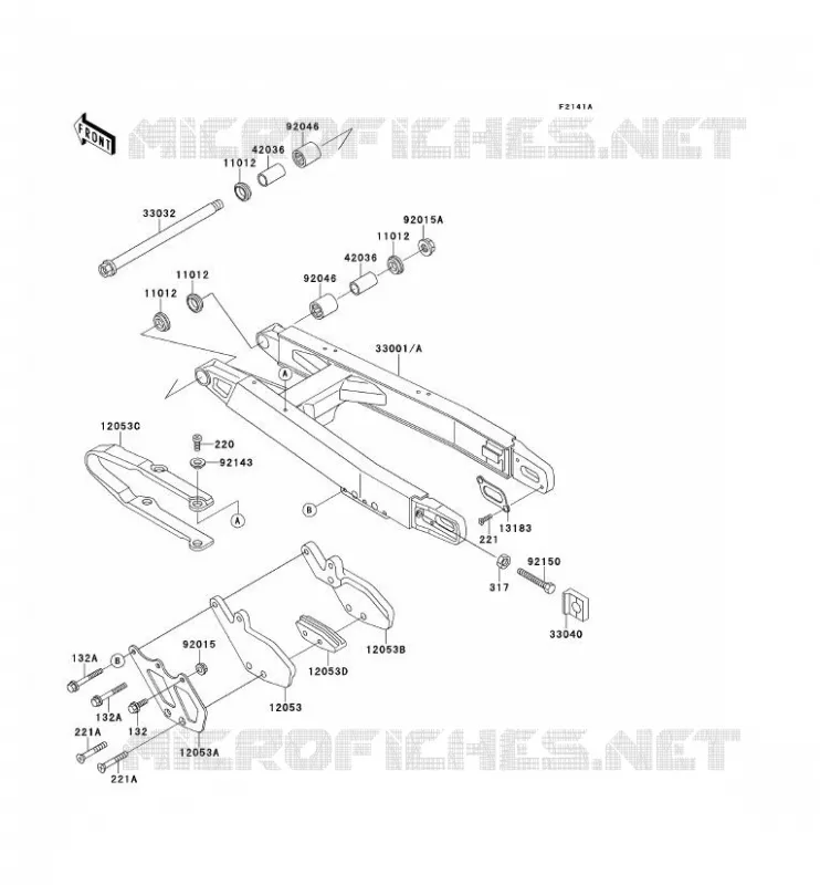 SWINGARM Kawasaki TOUT-TERRAIN 500 1990 KX500  KX500-E2