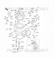 CYLINDER HEAD   CYLINDER voor Kawasaki KX500 1991