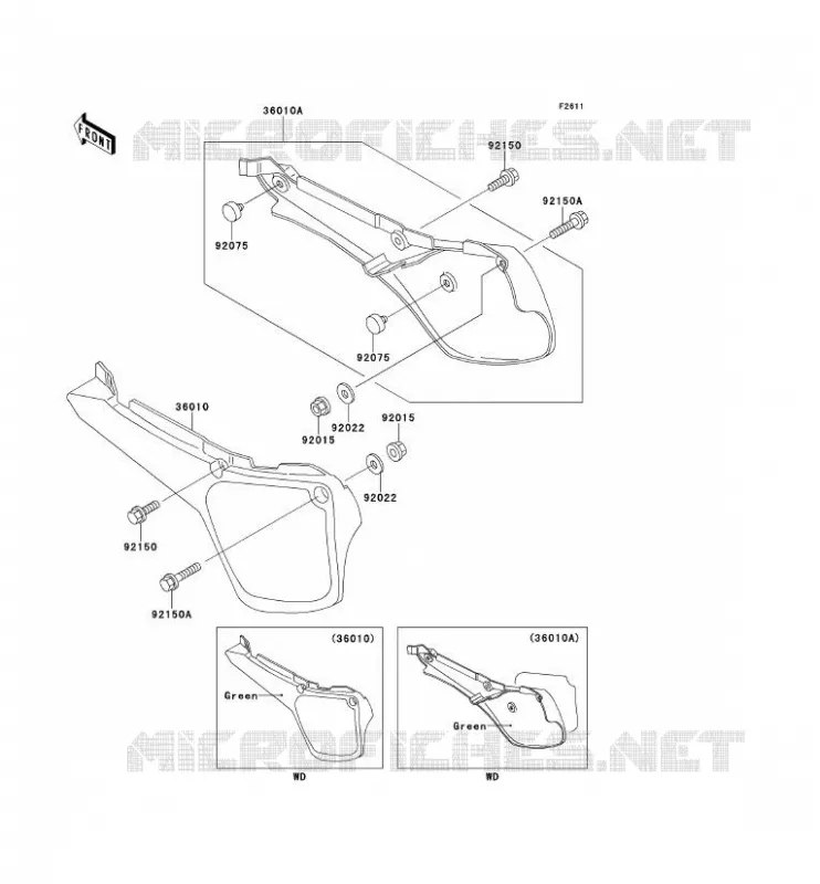 SIDE COWLING Kawasaki TOUT-TERRAIN 60 1994 KX60  KX60-B10