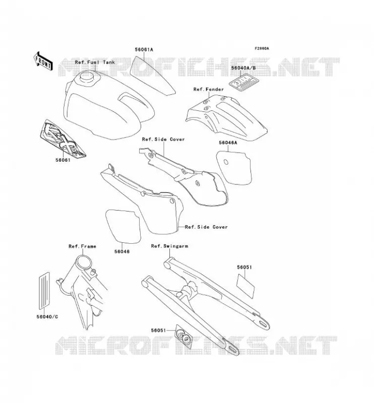 LABELS Kawasaki TOUT-TERRAIN 60 1995 KX60  KX60-B11