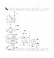 CYLINDER HEAD   CYLINDER voor Kawasaki KX60 1997