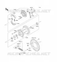REAR HUB voor Kawasaki KX60 1997