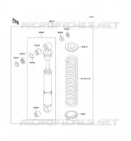 SUSPENSION   SHOCK ABSORBER voor Kawasaki KX60 1997