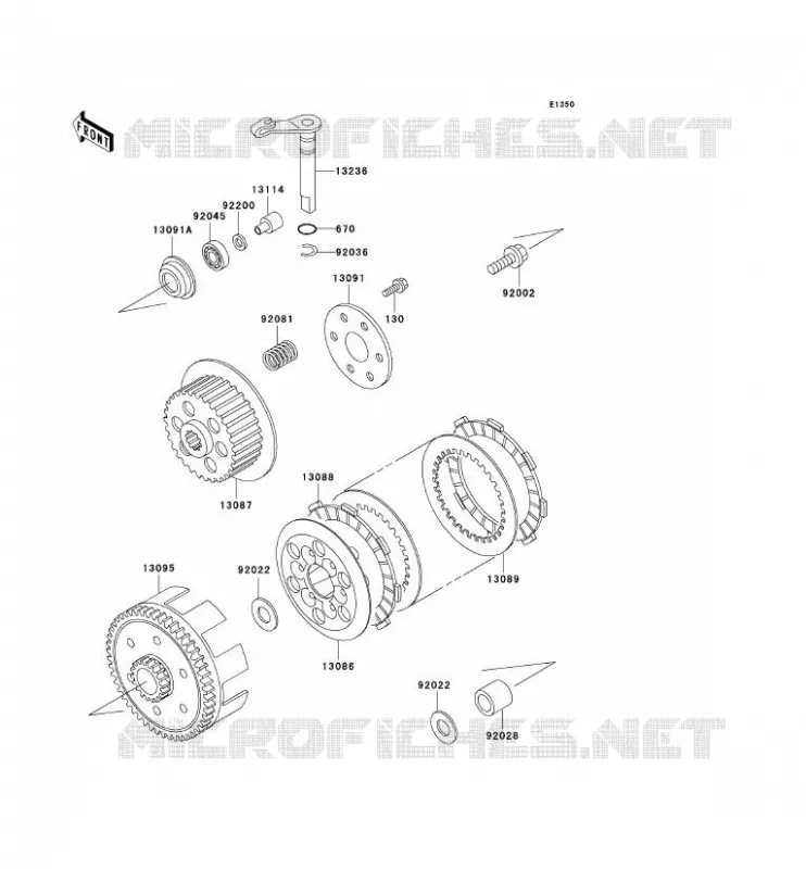 CLUTCH Kawasaki TOUT-TERRAIN 60 2000 KX60  KX60-B16