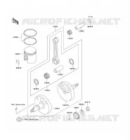 CRANKSHAFT   PISTON voor Kawasaki KX60 1993