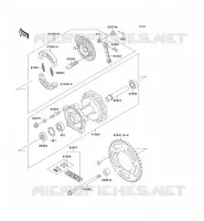 REAR HUB voor Kawasaki KX60 1993
