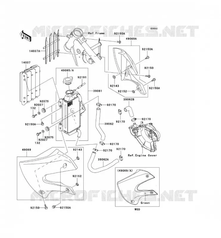RADIATOR Kawasaki TOUT-TERRAIN 65 2000 KX65  KX65-A1