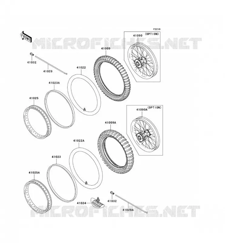 TIRES Kawasaki TOUT-TERRAIN 65 2000 KX65  KX65-A1