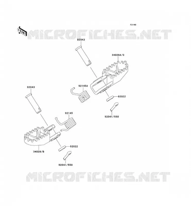 FOOTREST Kawasaki TOUT-TERRAIN 65 2000 KX65  KX65-A1