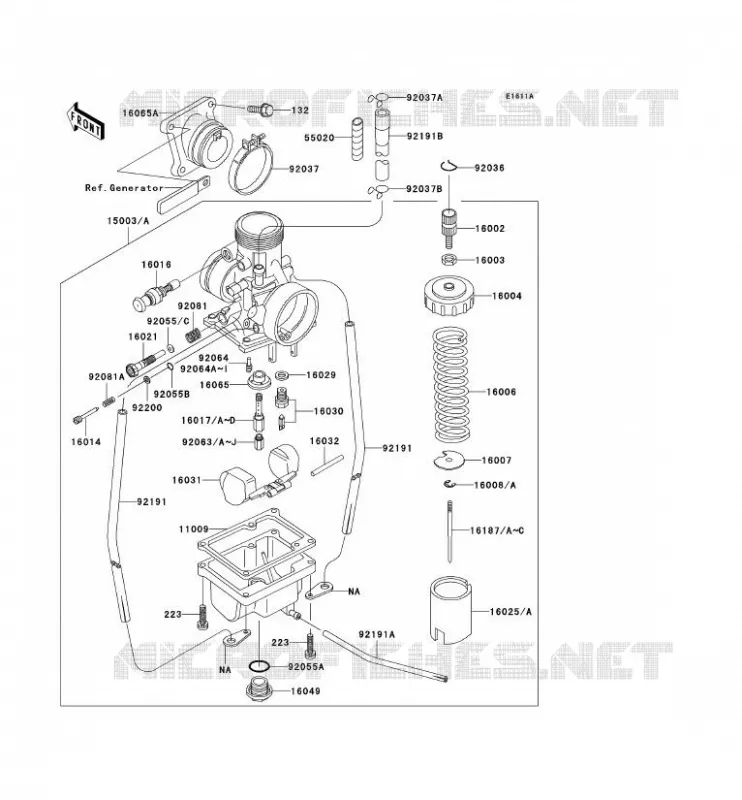 CARBURETOR(3/3) Kawasaki TOUT-TERRAIN 65 2001 KX65  KX65-A2