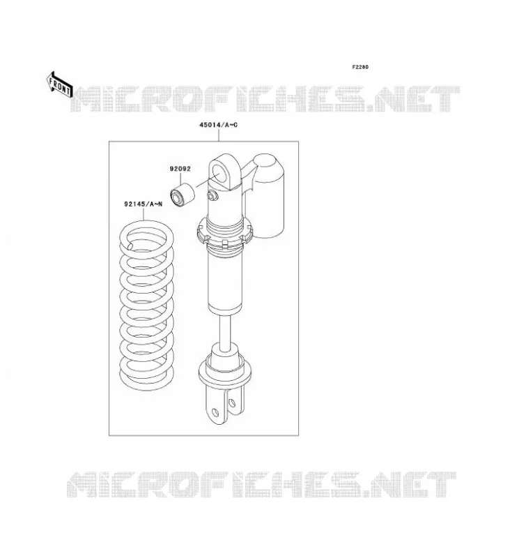 SUSPENSION - SHOCK ABSORBER Kawasaki TOUT-TERRAIN 65 2001 KX65  KX65-A2