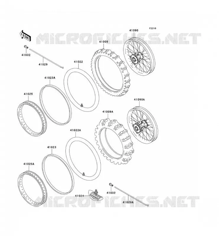 WHEELS - TIRES Kawasaki TOUT-TERRAIN 65 2001 KX65  KX65-A2