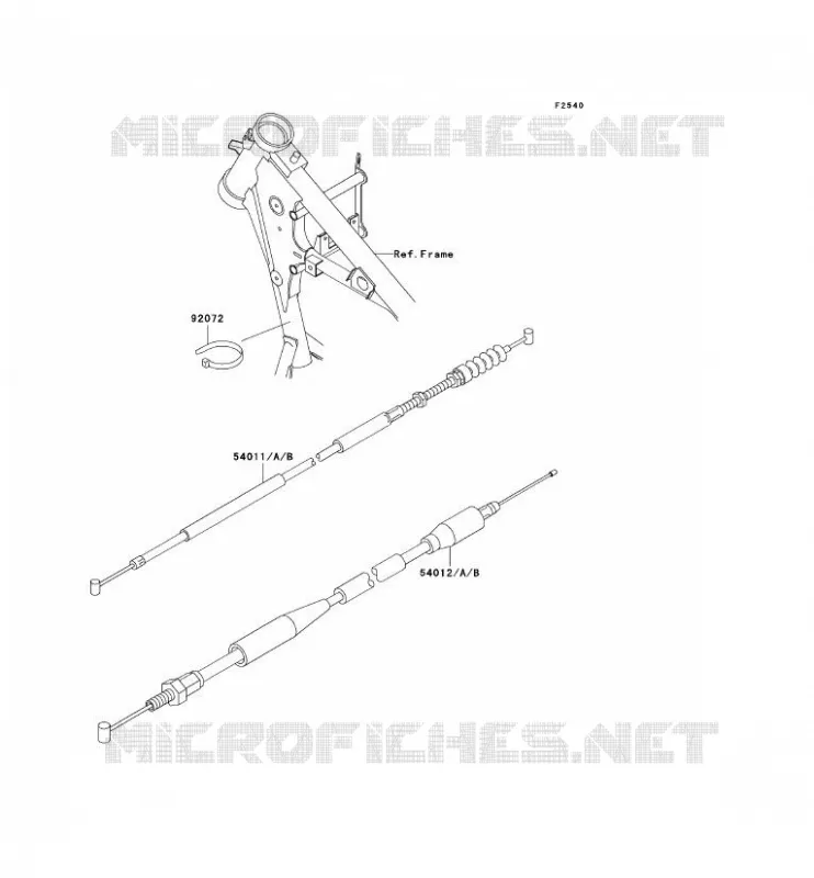 CABLES Kawasaki TOUT-TERRAIN 65 2002 KX65  KX65-A3