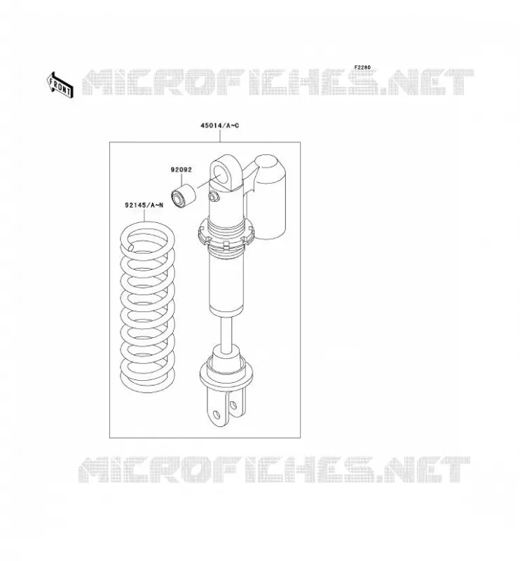 SUSPENSION - SHOCK ABSORBER Kawasaki TOUT-TERRAIN 65 2002 KX65  KX65-A3