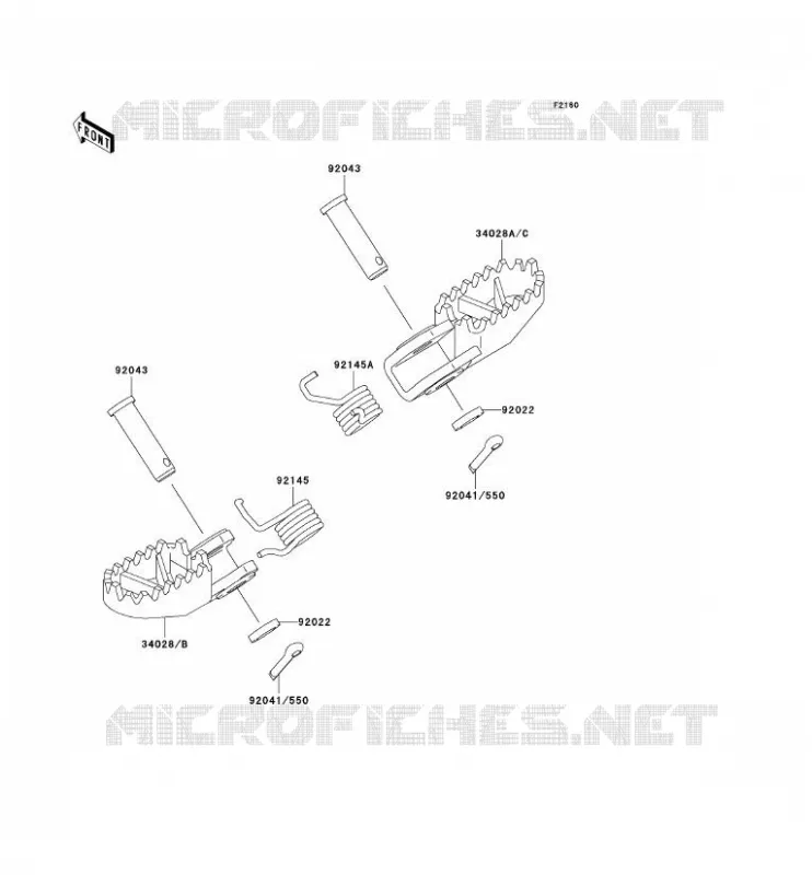 FOOTREST Kawasaki TOUT-TERRAIN 65 2003 KX65  KX65-A4