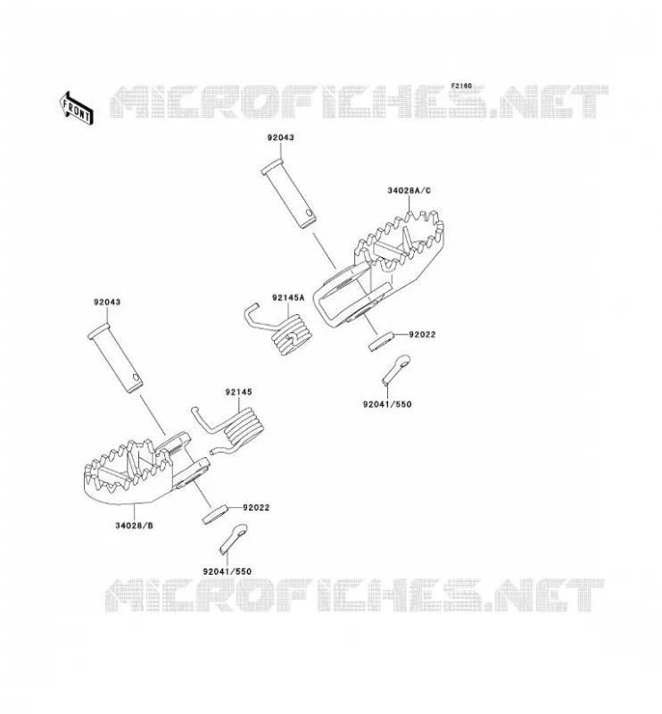 FOOTREST Kawasaki TOUT-TERRAIN 65 2004 KX65  KX65-A5